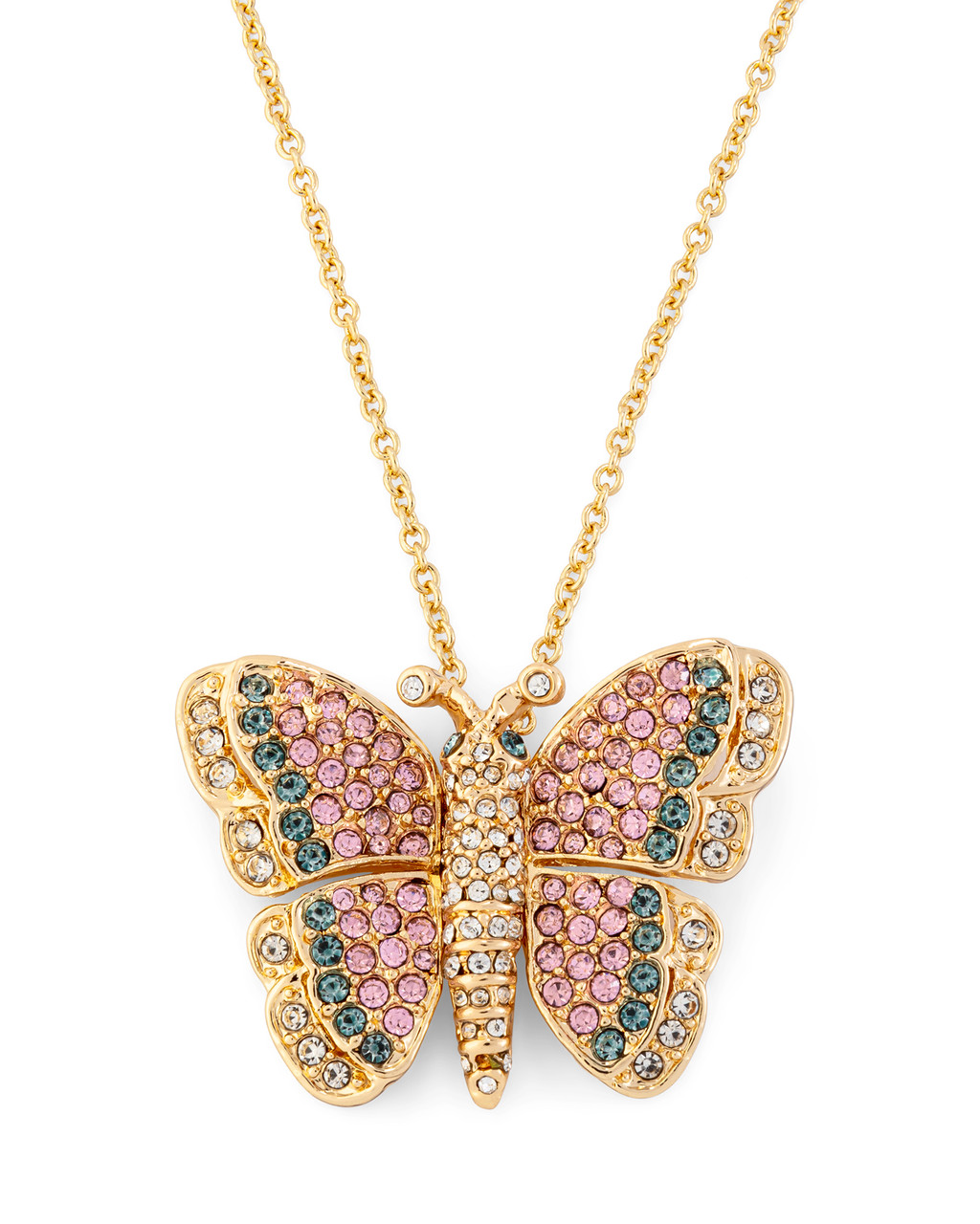Le Vian Chocolatier® Diamond Butterfly Pendant Necklace (1-7/8 ct. t.w.) in  14k Rose Gold or Yellow Gold. - Macy's